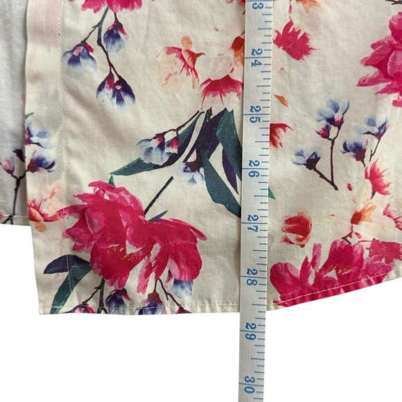Lands End Floral Pink and White Button Down 18W - Picture 8 of 9